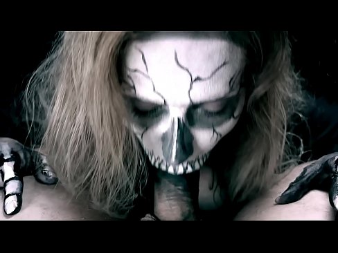 ❤️ Demon girl sucking cock with her black mouth and swallowing cum. ❤️ Just porn at us ❤