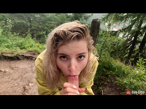 ❤️ Girl swallows cum after a public blowjob - Eva Elfi ❤️ Just porn at us ❤